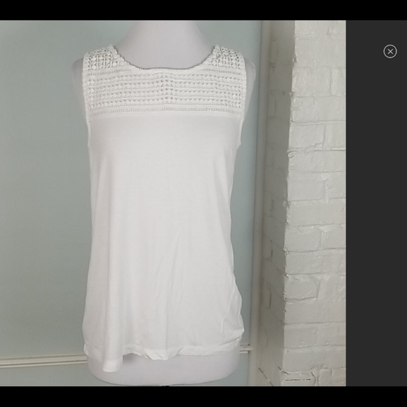 Ann Taylor Factory Tops - Ann Taylor Factory White Tank...Size Medium